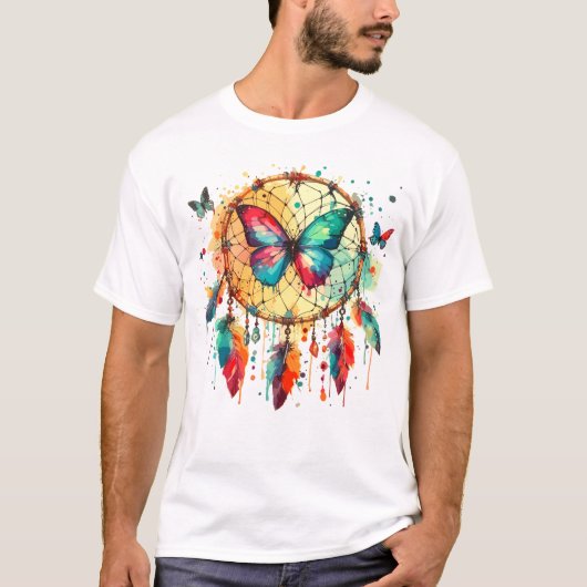 Butterfly Dreamcatcher T-shirt (Voorkant)