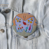 Butterfly Dreaming Badge Ronde Button 4,0 Cm (In situ)