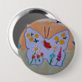 Butterfly Dreaming Badge Ronde Button 4,0 Cm (Voorkant /achterkant)