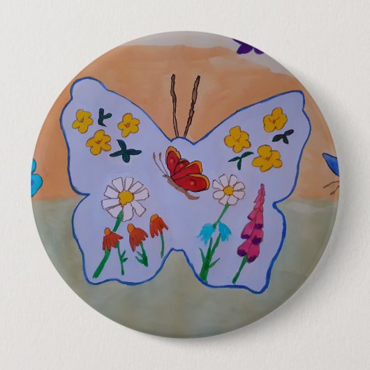 Butterfly Dreaming Badge Ronde Button 4,0 Cm (Voorkant)