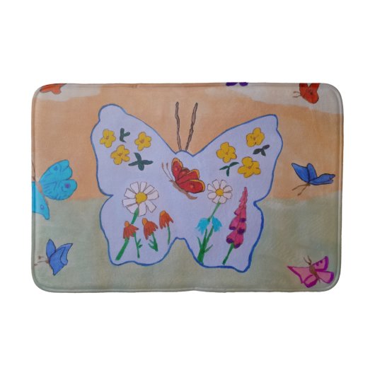 Butterfly Dreaming Bath Mat (Voorkant)