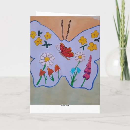 Butterfly Dreaming Birthday Kaart (Achterkant)