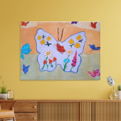 Butterfly Dreaming Canvas Art (Insitu (Woonkamer))