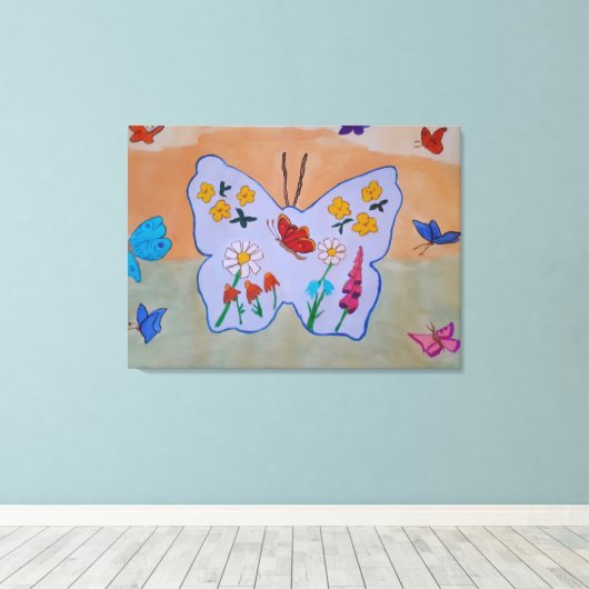 Butterfly Dreaming Canvas Art (Insitu (Houten vloer))