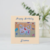 Butterfly Dreaming Flat Birthday-kaart Kaart (Staand voorkant)