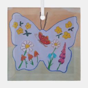 Butterfly Dreaming Glas Ornament