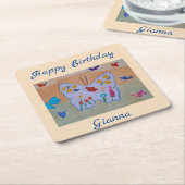 Butterfly Dreaming Kartonnen Onderzetters (Schuin)