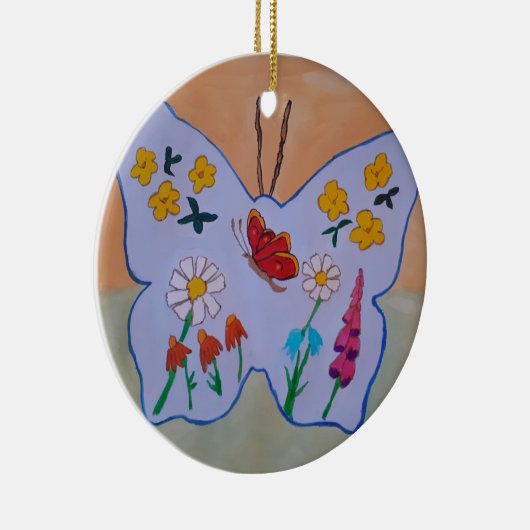 Butterfly Dreaming Keramisch Ornament (Rechts)