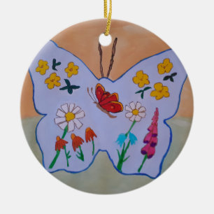 Butterfly Dreaming Keramisch Ornament