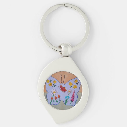 Butterfly Dreaming Metal Sleutelhanger (Voorkant)