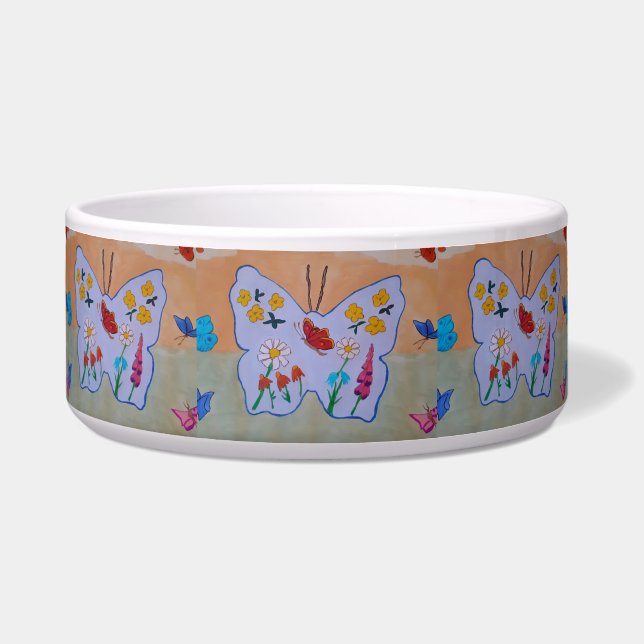 Butterfly Dreaming Pet Bowl Voerbakje (Voorkant)