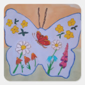 Butterfly Dreaming Vierkante Sticker (Voorkant)