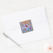 Butterfly Dreaming Vierkante Sticker (Envelop)