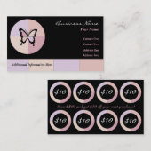 Butterfly Dreams $10 Punch Kaarten Klantenkaartje (Voorkant / Achterkant)