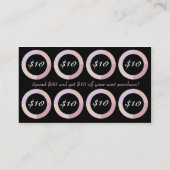 Butterfly Dreams $10 Punch Kaarten Klantenkaartje (Achterkant)