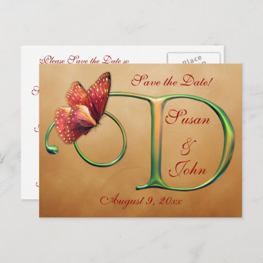 Butterfly Dreams Aankondigingskaart (Voorkant / Achterkant)