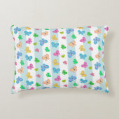 Butterfly Dreams Blue Stripe Accent Kussen (Voorkant)