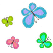 Butterfly Dreams Blue Stripe Accent Kussen