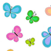 Butterfly Dreams Blue Stripe Kussen