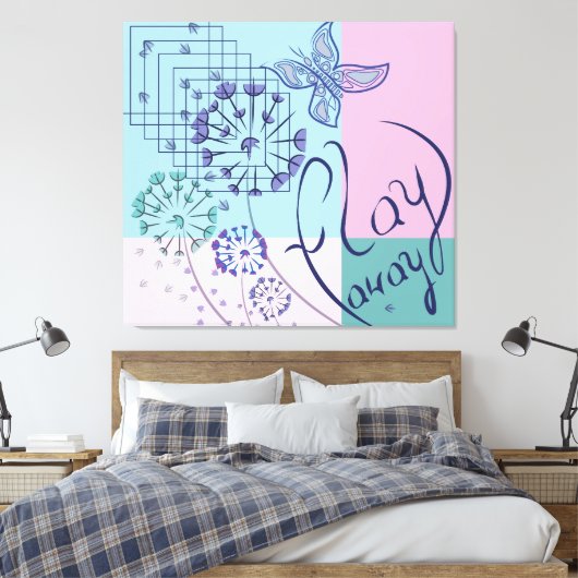 Butterfly Dreams Canvas Afdruk (Insitu (Slaapkamer))