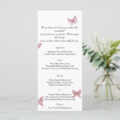 Butterfly Dreams: Dusty Roos Wedding Menu (Staand voorkant)