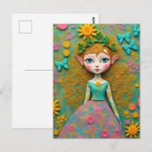 Butterfly Dreams Elf Briefkaart (Voorkant / Achterkant)