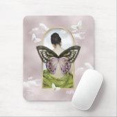 Butterfly Dreams Fantasy Collage met Monogram Muismat (Met muis)
