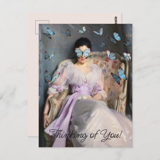 Butterfly Dreams Ik denk aan jou Briefkaart (Voorkant / Achterkant)