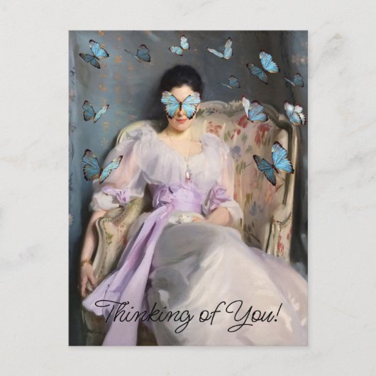 Butterfly Dreams Ik denk aan jou Briefkaart (Voorkant)