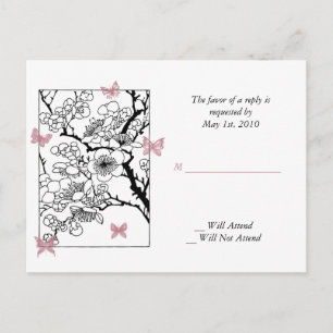 Butterfly Dreams: Japans geïnspireerd Art Dusty Ro Uitnodiging Briefkaart