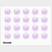 Butterfly Dreams (Lavendel-Single) Ronde Sticker (Vel)