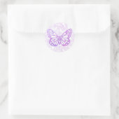 Butterfly Dreams (Lavendel-Single) Ronde Sticker (Tas)