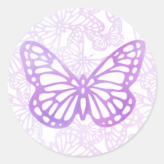 Butterfly Dreams (Lavendel-Single) Ronde Sticker (Voorkant)