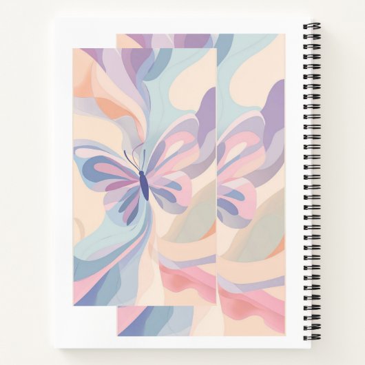 Butterfly Dreams Notebook – Soft Pastel Cover, Lin Notitieboek (Achterkant)