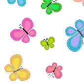 Butterfly Dreams Personalized Pink Stripe  Kussen