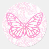 Butterfly Dreams (Pink-Single) Ronde Sticker (Voorkant)