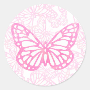 Butterfly Dreams (Pink-Single) Ronde Sticker