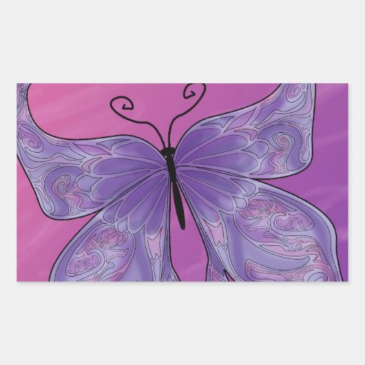 Butterfly Dreams Rechthoekige Sticker (Voorkant)