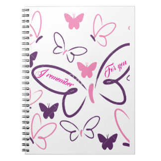 Butterfly Dreams Spiral Notitieboek - "Ik herinner