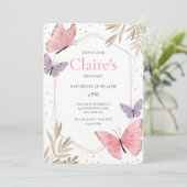 Butterfly Dreams Verjaardagsfeestje Kaart (Staand voorkant)