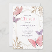 Butterfly Dreams Verjaardagsfeestje Kaart (Voorkant)