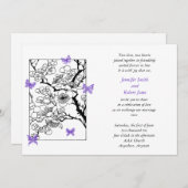 Butterfly Dreams Violet Weddenschap Kaart (Voorkant / Achterkant)