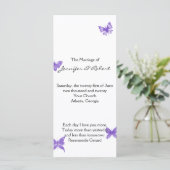 Butterfly Dreams: Violet Wedding Programma Programmakaart (Staand voorkant)