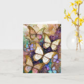 Butterfly Dreams Wenskaart Kaart (Gele Bloem)