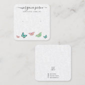 Butterfly Earring Product Display Kaart Vierkante Visitekaartje (Voorkant / Achterkant)