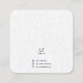 Butterfly Earring Product Display Kaart Vierkante Visitekaartje (Achterkant)