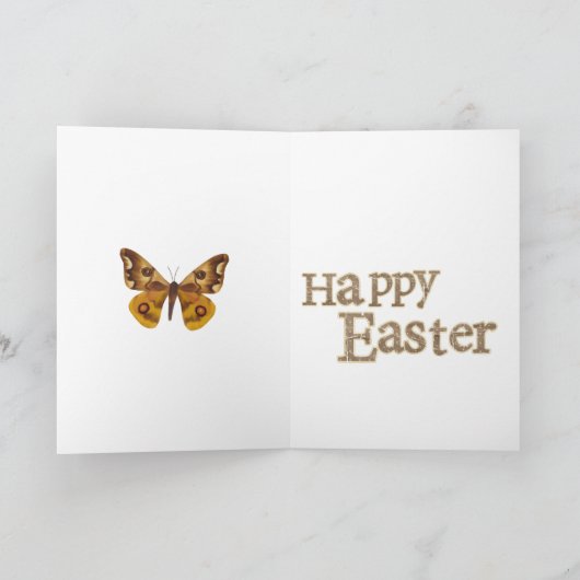 Butterfly Easter Groeten Feestdagen Kaart (Binnen)