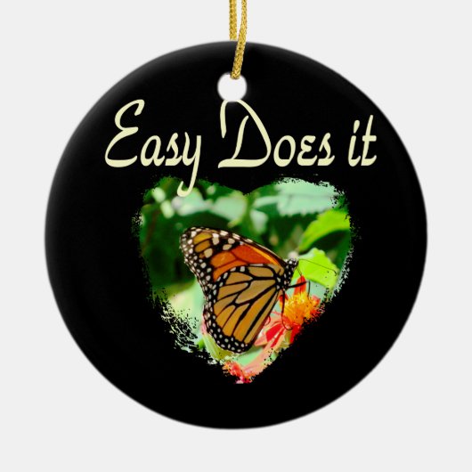 BUTTERFLY EASY DOET HET FOTO KERAMISCH ORNAMENT (Voorkant)
