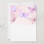 Butterfly eerste verjaardag uitnodiging (Achterkant)