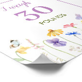 Butterfly eerste verjaardagsfeestje mijlpaal Poste Poster (Hoek)